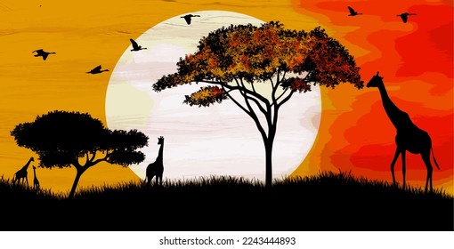 African inspired illustrated digital art