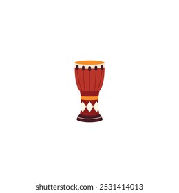 African instrument logo icon flat vector design