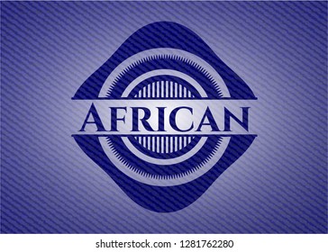 African with jean texture