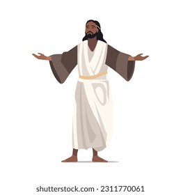 African jesus statue vector isolated