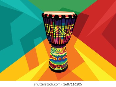 Seni Vektor Djembe \u0026 GrafikSeni Vektor Djembe \u0026 Grafik  