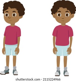 African kid character for Animation modelsheet 