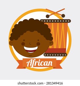 african kid design, vector illustration eps10 graphic 