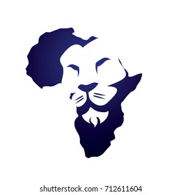 African King Lion Logo Vector