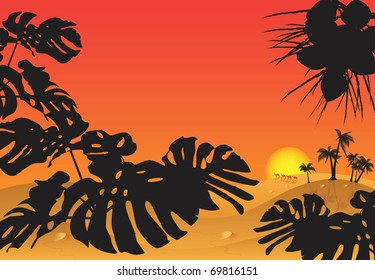 African landscape (card) memory on vacation