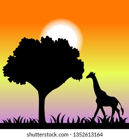 African landscape poster