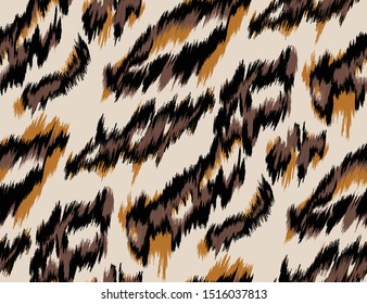 Diseño de leopardo africano. Impresión textil.Antecedentes abstractos. Patrón colorido de tela.