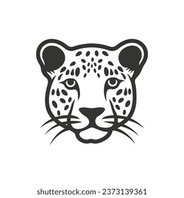 African leopard Icon on White Background - Simple Vector Illustration