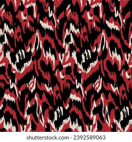 African leopard pattern ikat design ethnic background aztech drawing fluffy fabric ornamental dress print