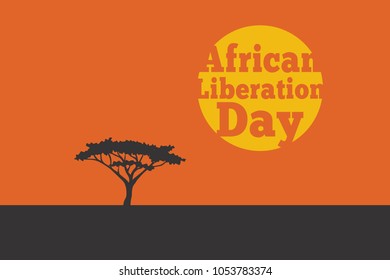 African Liberation Day, vector illustration, flat silhouette