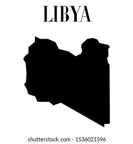 African Libya outline world map silhouette vector illustration, creative design background, national country flag, design element, symbols from countries all continents set. 