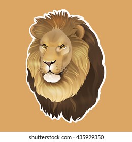 African lion sticker