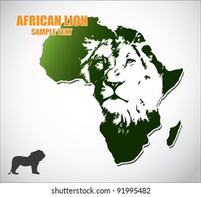 African lion - vector