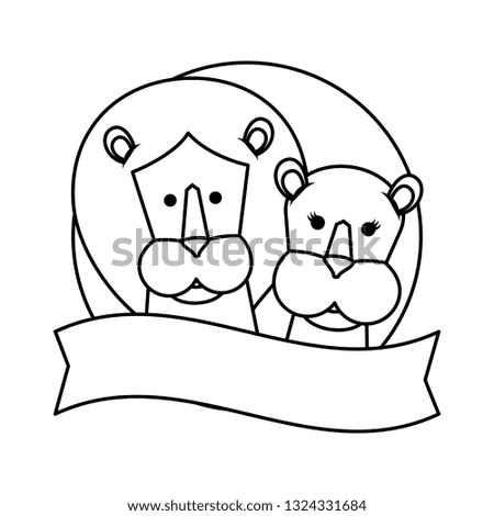 african lions couple characters