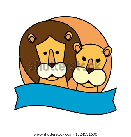 african lions couple characters