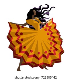 african long dress woman dancing