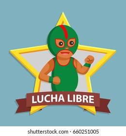 african lucha libre in emblem