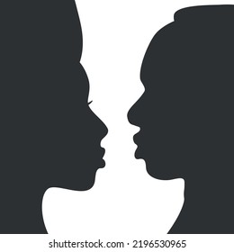 black couple silhouette