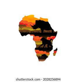 African Mammal Logo Within the African Continent