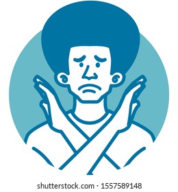African man with afro hair
