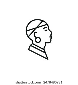 African man profile icon. Simple African man profile icon for social media, app, and web design. Vector illustration.