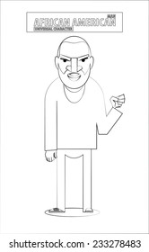african man sketch