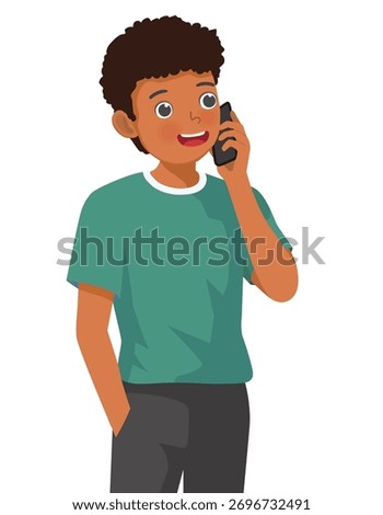 African man talking on mobile phone