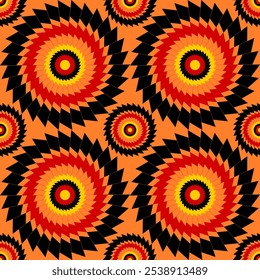 african mandala pattern. swirl background. vector illustration