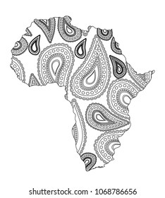 african map geography icon