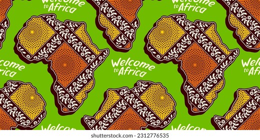african map shape pattern background, textile art, tribal abstract hand-draw, hawaii summer fashion artwork for Fabric print, clothes, scarf, shawl, carpet, bag