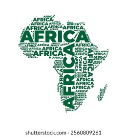 African map typography illustration design 