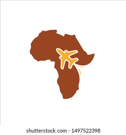 African map vector Plane travel