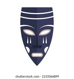 african mask ceremonial icon isolated