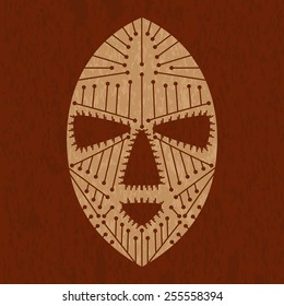 African mask for clothes. vector format.
