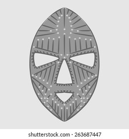 African mask for clothes. vector format.