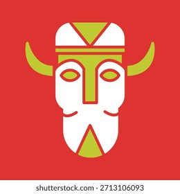 Icono gráfico de Vector creativo de máscara africana