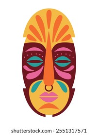 african mask culture icon isolated