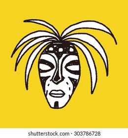 African mask doodle