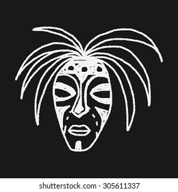 African mask doodle