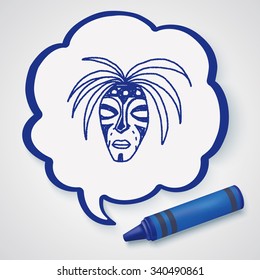 African mask doodle