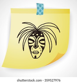 African mask doodle