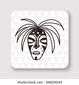 African mask doodle