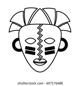 african mask ethnicity icon vector illustration design