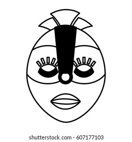 african mask ethnicity icon vector illustration design