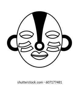 african mask ethnicity icon vector illustration design