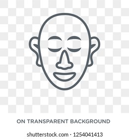 african Mask icon. african Mask design concept from Museum collection. Simple element vector illustration on transparent background.