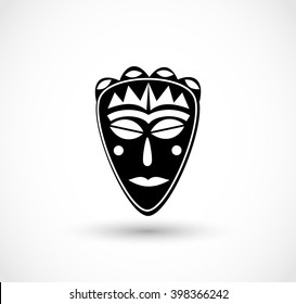 African mask icon vector