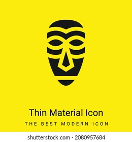 African Mask minimal bright yellow material icon