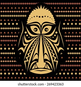 African Mask. No transparency and gradients used.
