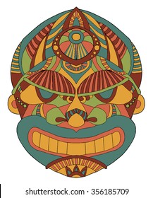 African Mask on a white background.vector